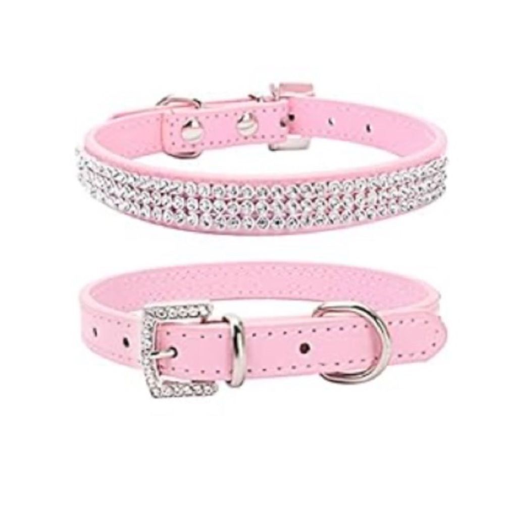 Dog and Cat Pink Rhinestone Collar | 8-10” (adjustable)| New